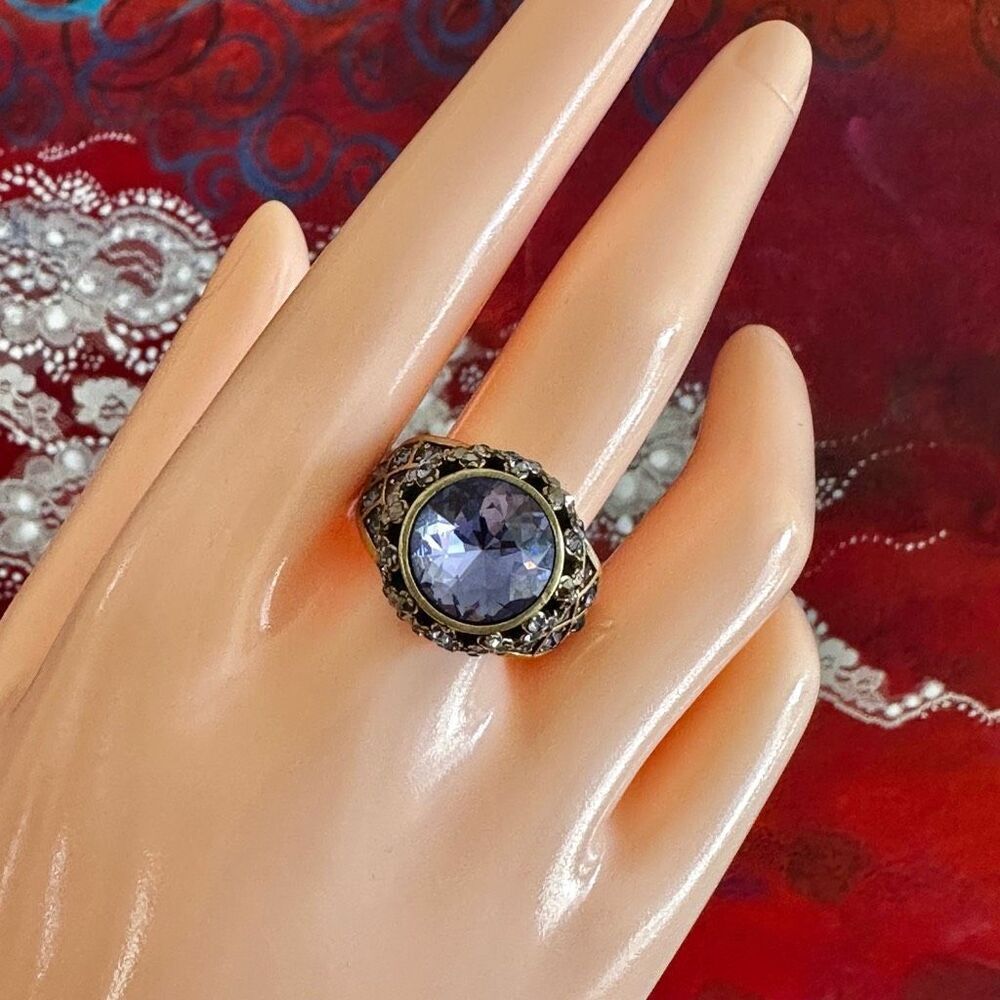 Heidi Daus Lavender Crystal Statement Ring - Picture 2 of 13